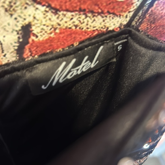 DOLLS KILL MOTEL SEQUIN TIGER STRIPE BLACK VELVET & GOLD MINI DRESS size Small - Picture 10 of 15